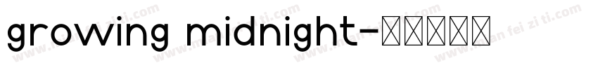 growing midnight字体转换